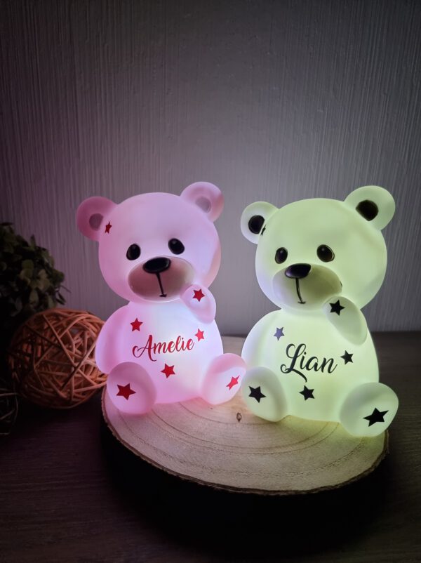 Personalisiertes LED Nachtlicht Teddybär – Bild 5