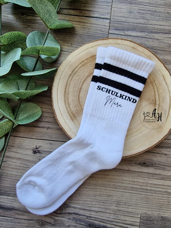 Kinder Socken personalisiert mit Wunschtext | Schulkind-Socken | Socken zur Einschulung