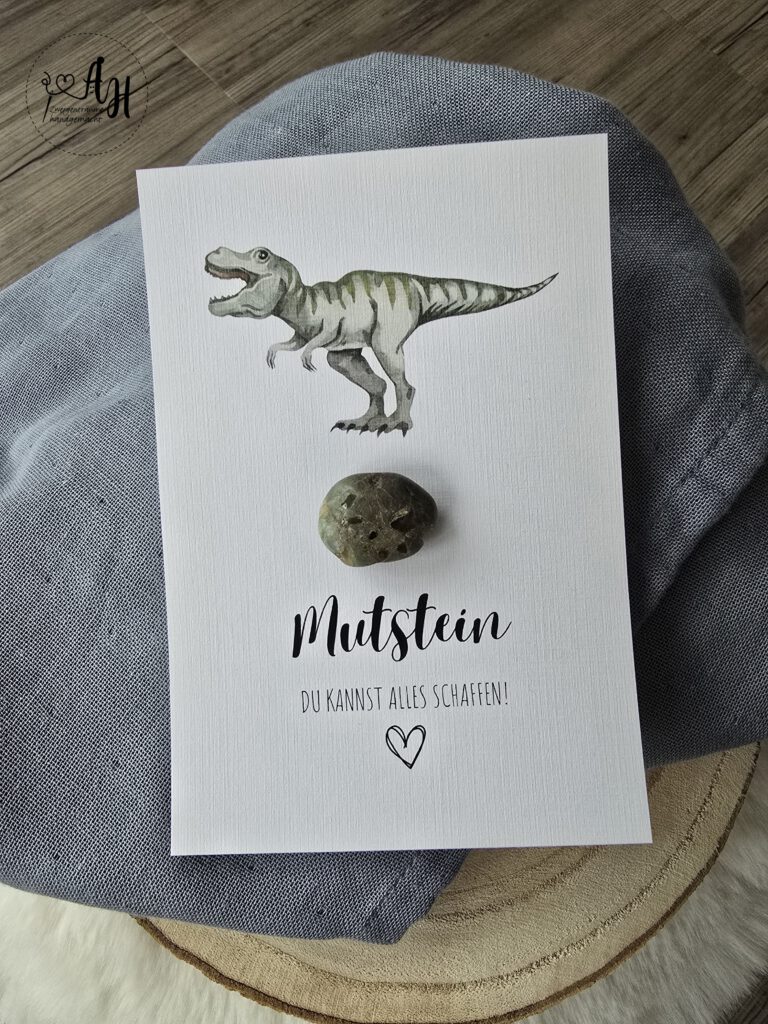 Glücksbringer Schulanfang - Handverlesener Glücksstein Mit Geschenkbox