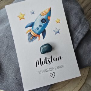 Mutstein als Glücksbringer, Glücksstein zur Einschulung Schultüte Schulstart Prüfung