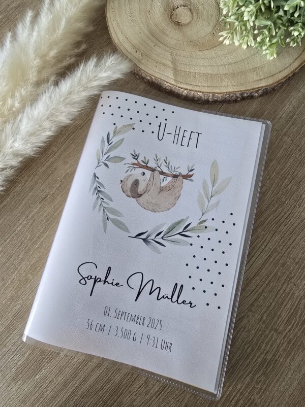 Personalisierte U-Heft-Hülle mit Wunschmotiv und Name *bedruckt*