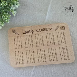 Frühstücksbrettchen 1x1 zur Einschulung | Schulanfang Geschenk | Schulkind | Einmaleins | Frühstücksbrett | Schultüte | Schulstart