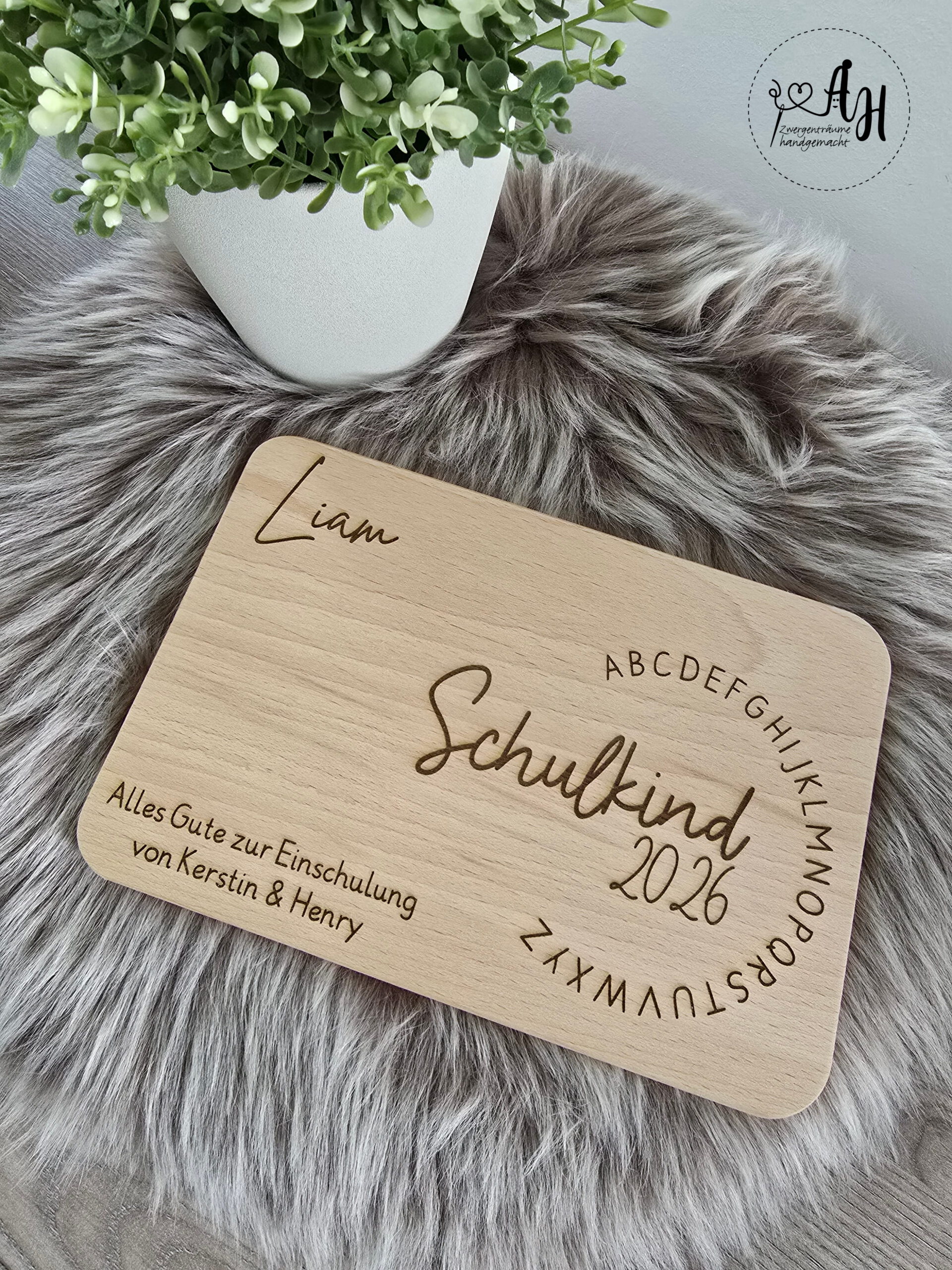 Frühstücksbrettchen mit Name zur Einschulung | Schulanfang Geschenk | Schulkind | Frühstücksbrett | Schultüte | Schulstart (Kopie) – Bild 3